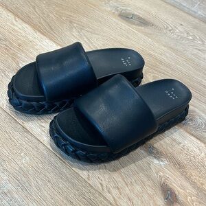 Black Platform Slides